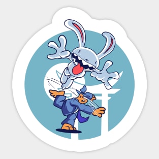 Sam And Max Retro Japanese Sticker